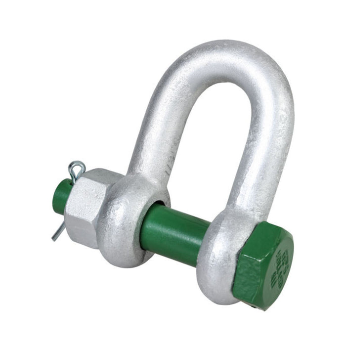 Green Pin Nut and Bolt Pin Dee Shackle